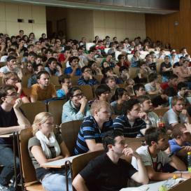 Students in a lecture theater, Student Life, Laura Amy Cross, Kettle Mag