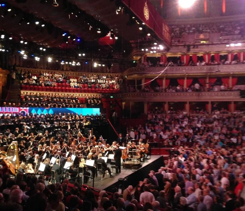 Image of packed Albert Hall interior